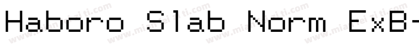 Haboro Slab Norm ExB字体转换